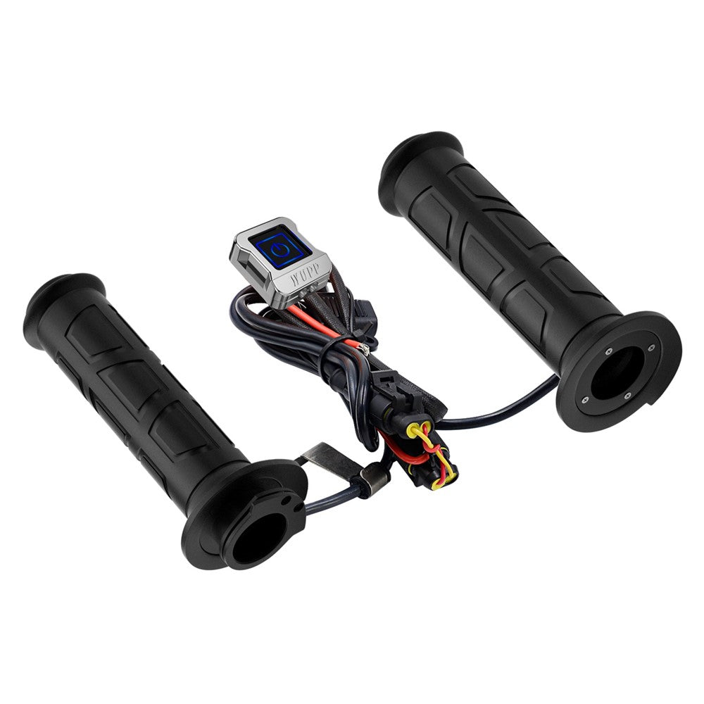WUPP ZH-983C1 1Pair Smart 3-Gear 12V Motorcycle Heated Grips Universal Electric Heating Handlebar Modified Heating Grips Electric Scooter Warmer Handgrips