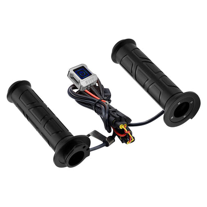 WUPP ZH-983C1 1Pair Smart 3-Gear 12V Motorcycle Heated Grips Universal Electric Heating Handlebar Modified Heating Grips Electric Scooter Warmer Handgrips