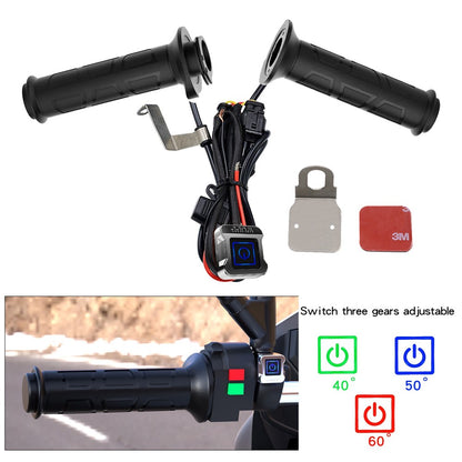 WUPP ZH-983C1 1Pair Smart 3-Gear 12V Motorcycle Heated Grips Universal Electric Heating Handlebar Modified Heating Grips Electric Scooter Warmer Handgrips