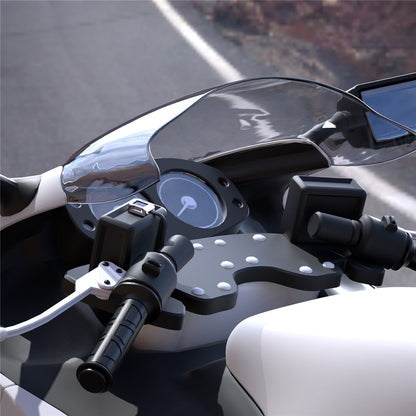 WUPP ZH-983C1 1Pair Smart 3-Gear 12V Motorcycle Heated Grips Universal Electric Heating Handlebar Modified Heating Grips Electric Scooter Warmer Handgrips