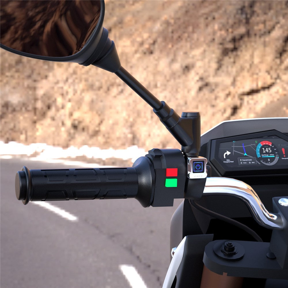 WUPP ZH-983C1 1Pair Smart 3-Gear 12V Motorcycle Heated Grips Universal Electric Heating Handlebar Modified Heating Grips Electric Scooter Warmer Handgrips