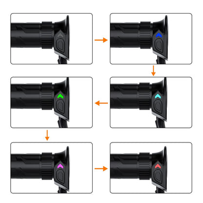 WUPP ZH-990B1 1Pair 5-Gear 12V Motorcycle Heating Handlebar Electric Heated Grips with Indicator Warmer Heating Grips for Winter