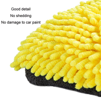 2PCS Chenille Car Wiping Gloves Double-Sided Coral Fleece Housework Dust Wool Bear Paw Car Cleaning Tool