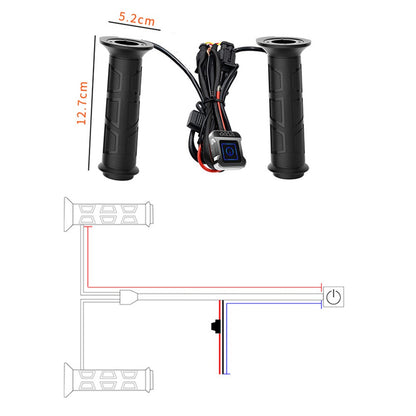 WUPP CSZH-983F2 1 Pair Intelligent Three Gear Temperature ATV Motorcycle Electric Heating Handle