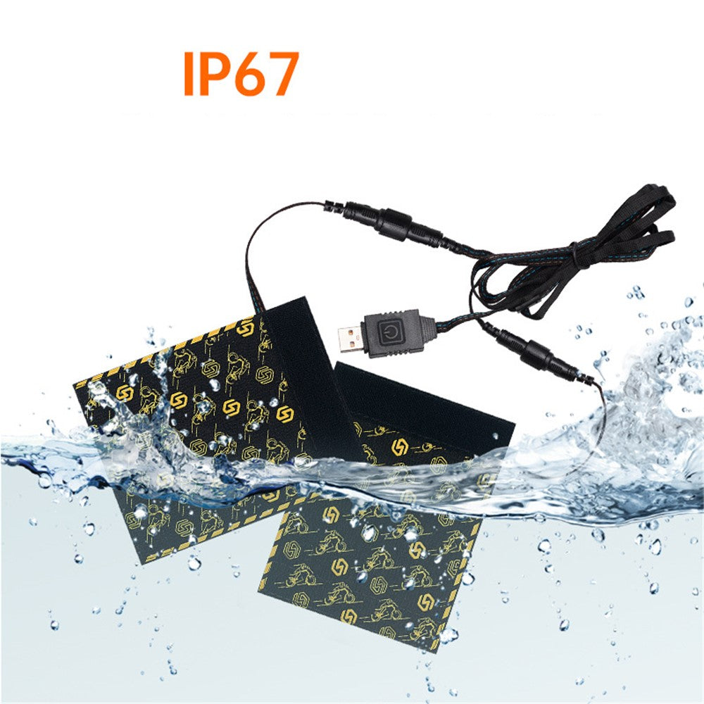 WUPP CSZH-974K1 Motorcycle Heated Grips with Memory Function Pattern Design Electric Handle Sleeve Support 6 Temperature Adjustment
