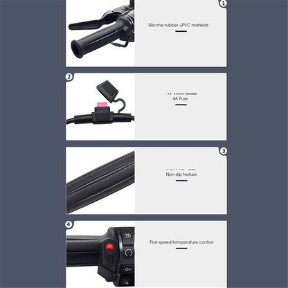 WUPP CSZH-1970A1 Motorcycle Electric Heated Grips 2.5mm + Three-Wire ACC Version