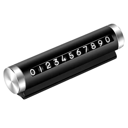 Aluminum Alloy+PC Roller Design Car Stop Sign Phone Number Plate Temporary Parking Card
