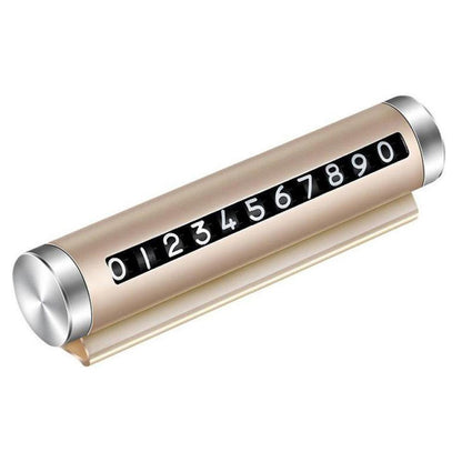 Aluminum Alloy+PC Roller Design Car Stop Sign Phone Number Plate Temporary Parking Card