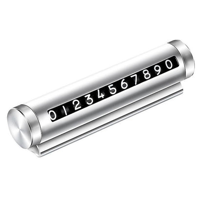 Aluminum Alloy+PC Roller Design Car Stop Sign Phone Number Plate Temporary Parking Card