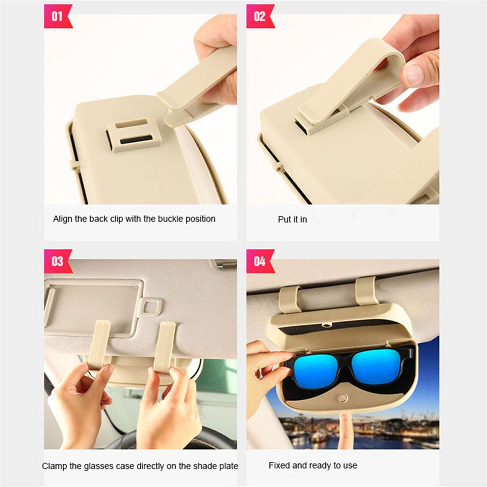Glasses Holder Magnetic Car Sun Visor Glasses Case Organizer Glasses Storage Box