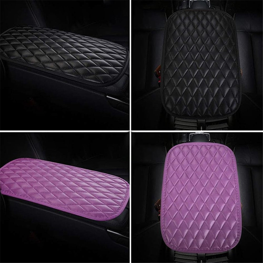 PU Leather Car Armrest Box Cover Pad Auto Center Armrest Box Protective Mat