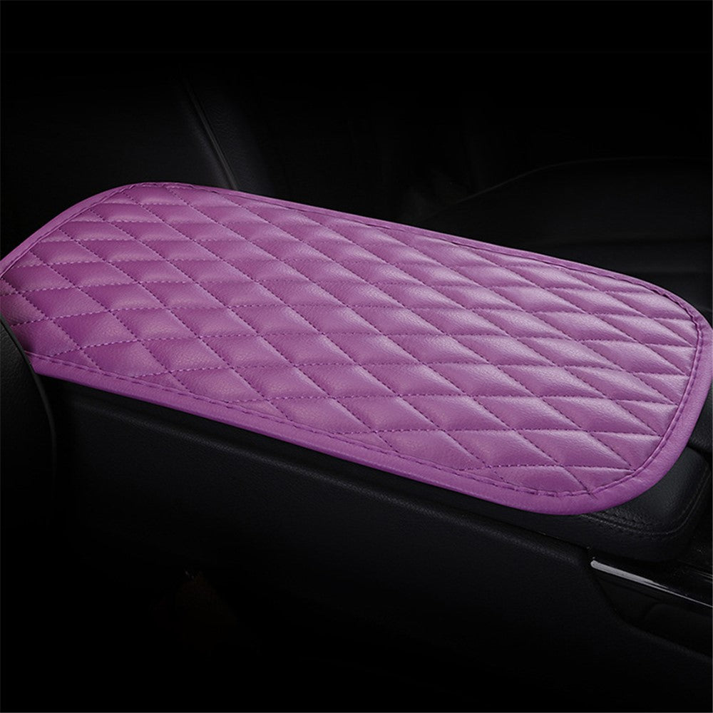 PU Leather Car Armrest Box Cover Pad Auto Center Armrest Box Protective Mat