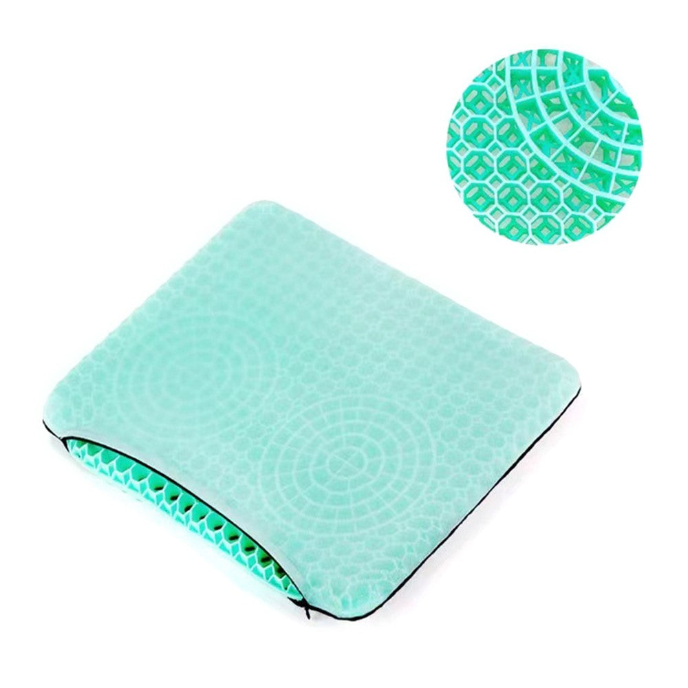 Summer Cooling Breathable Car Seat Cushion Honeycomb Soft PVC Chair Pad with Ice Silk Cloth Cover