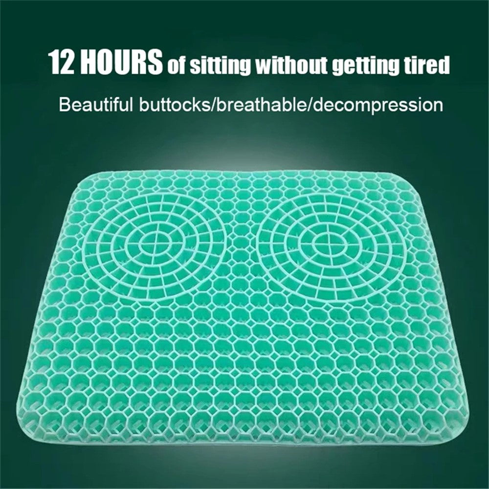 Summer Cooling Breathable Car Seat Cushion Honeycomb Soft PVC Chair Pad with Ice Silk Cloth Cover