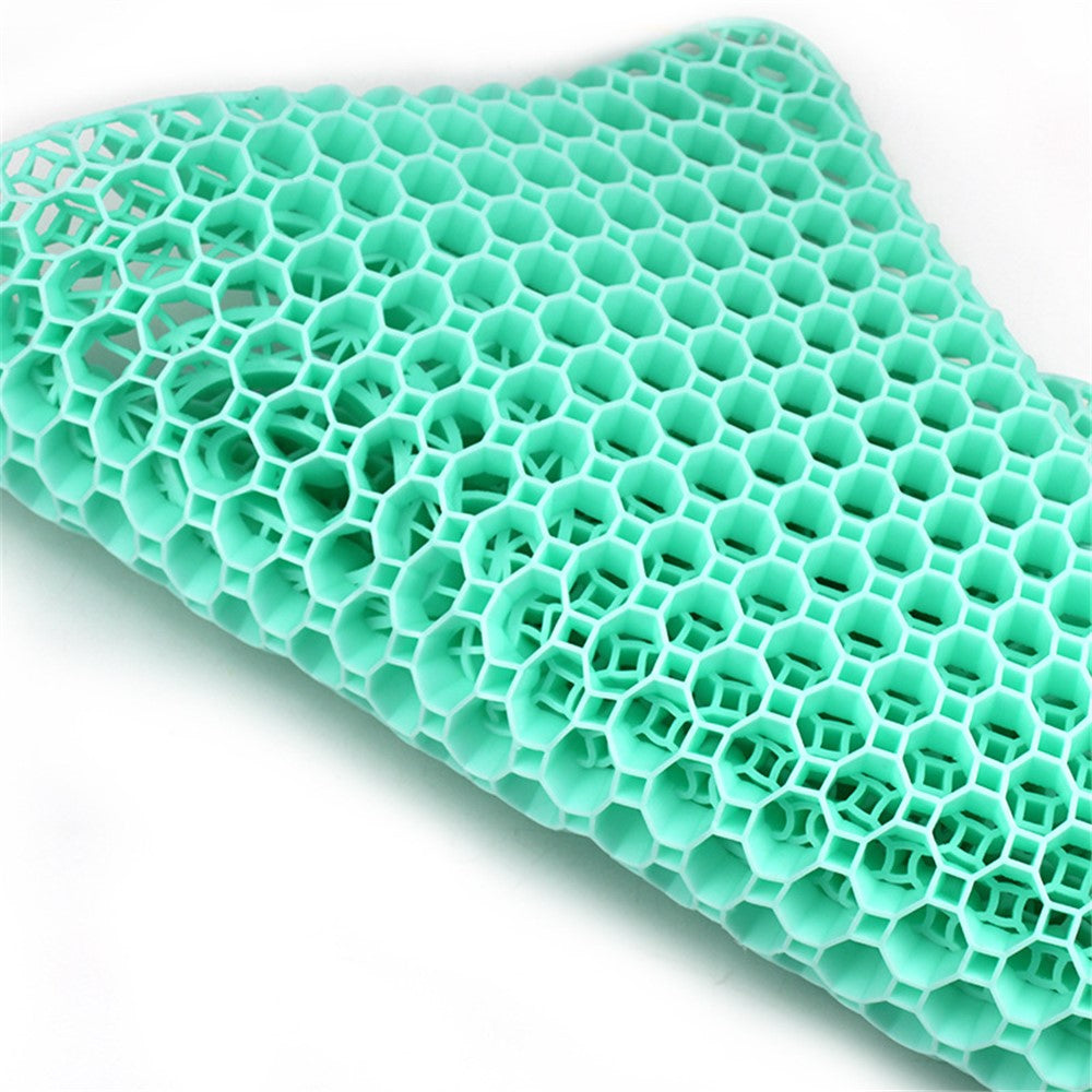 Summer Cooling Breathable Car Seat Cushion Honeycomb Soft PVC Chair Pad with Ice Silk Cloth Cover