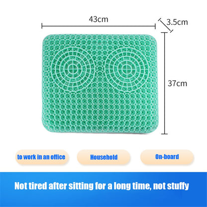 Summer Cooling Breathable Car Seat Cushion Honeycomb Soft PVC Chair Pad with Ice Silk Cloth Cover
