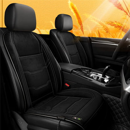 12V / 24V Single Seat Car Cigarette Lighter Heated Seat Cushion Chair Heating Pad with 3 Heat Settings