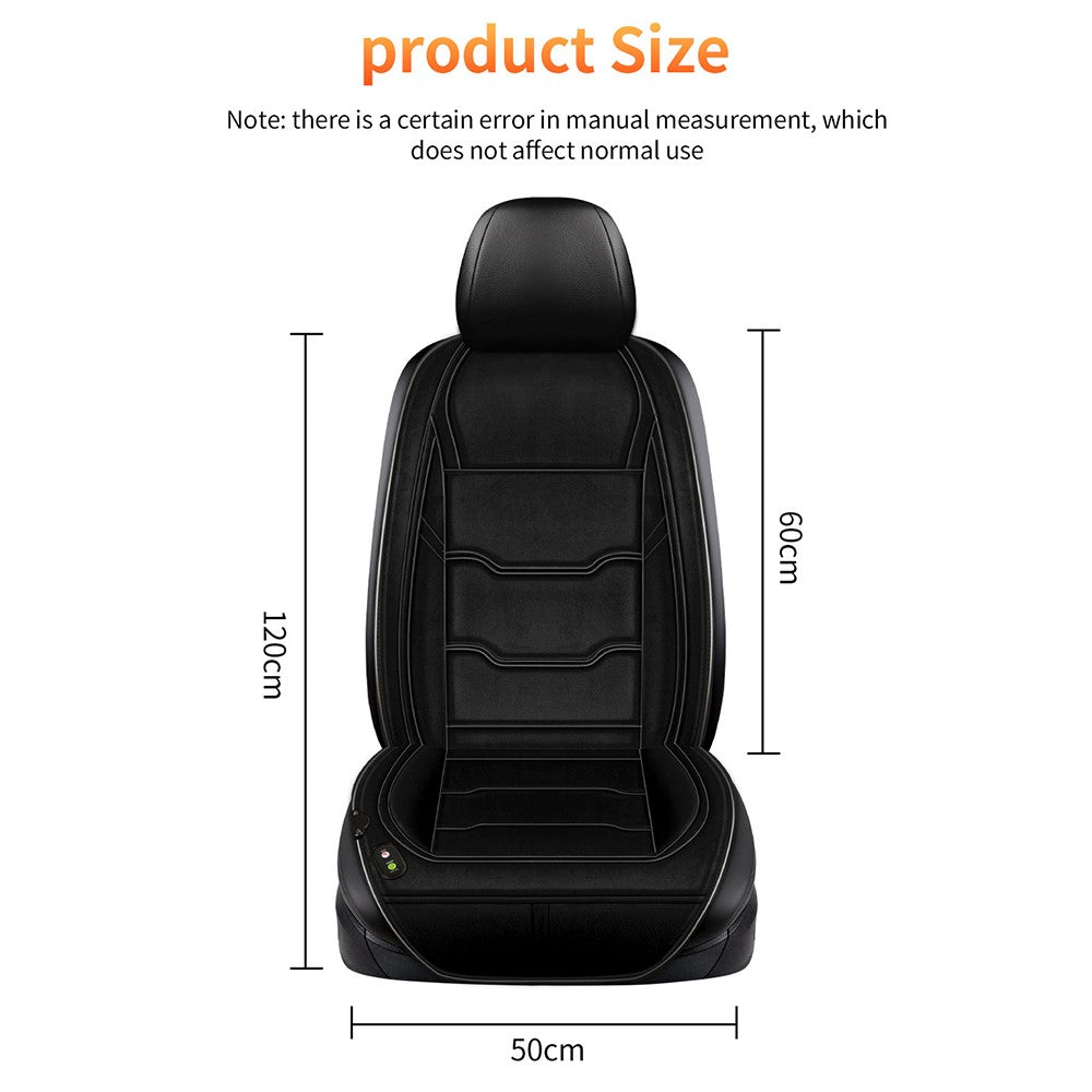 12V / 24V Single Seat Car Cigarette Lighter Heated Seat Cushion Chair Heating Pad with 3 Heat Settings