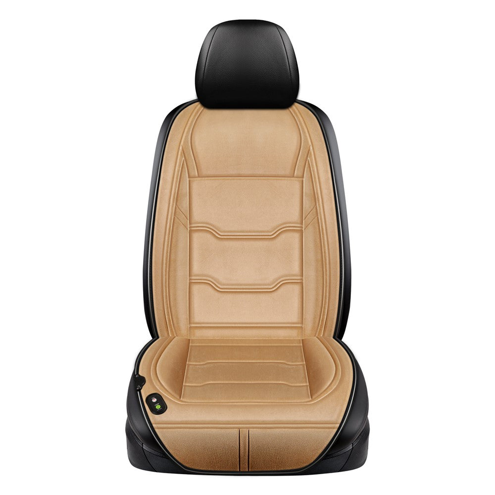 12V / 24V Single Seat Car Cigarette Lighter Heated Seat Cushion Chair Heating Pad with 3 Heat Settings