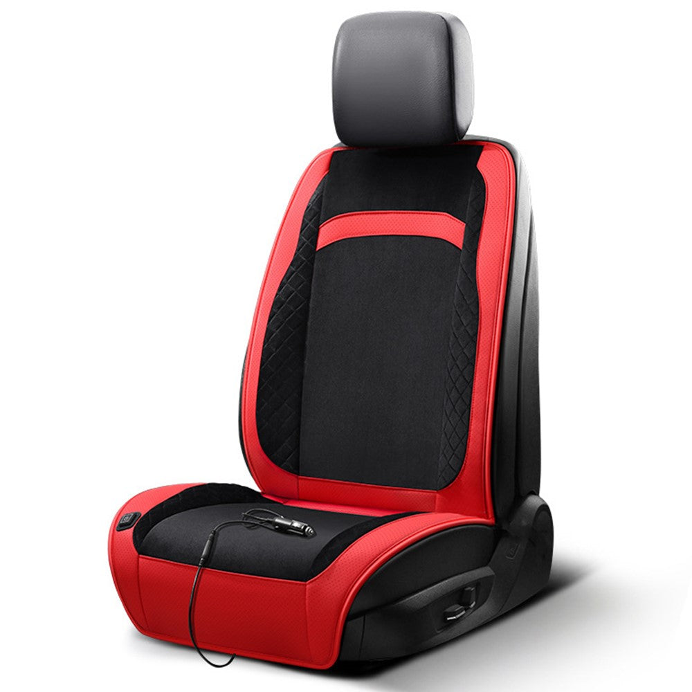 Universal 12V / 24V Car Electric Heating Car Seat Cushion with Backrest Car Seat Warmer for Winter