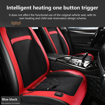 Universal 12V / 24V Car Electric Heating Car Seat Cushion with Backrest Car Seat Warmer for Winter
