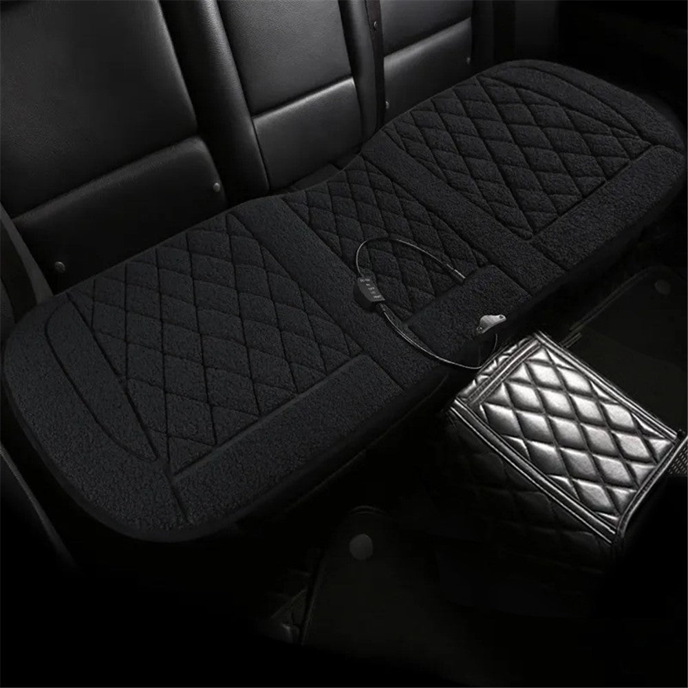 Rear Seat Cushion 12V Car Heated Protective Mat Pad Imitation Cashmere Back Seat Cover
