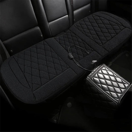 Rear Seat Cushion 12V Car Heated Protective Mat Pad Imitation Cashmere Back Seat Cover