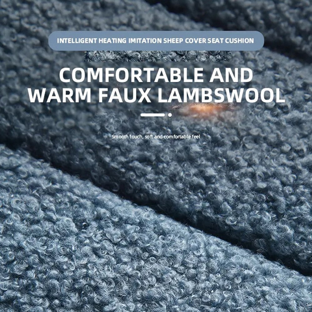 Rear Seat Cushion 12V Car Heated Protective Mat Pad Imitation Cashmere Back Seat Cover