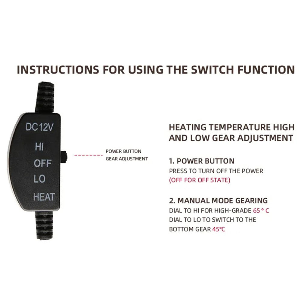 Rear Seat Cushion 12V Car Heated Protective Mat Pad Imitation Cashmere Back Seat Cover