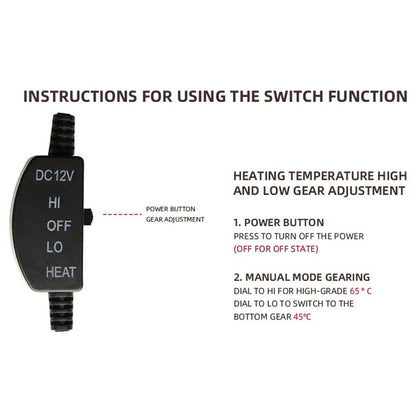 Rear Seat Cushion 12V Car Heated Protective Mat Pad Imitation Cashmere Back Seat Cover