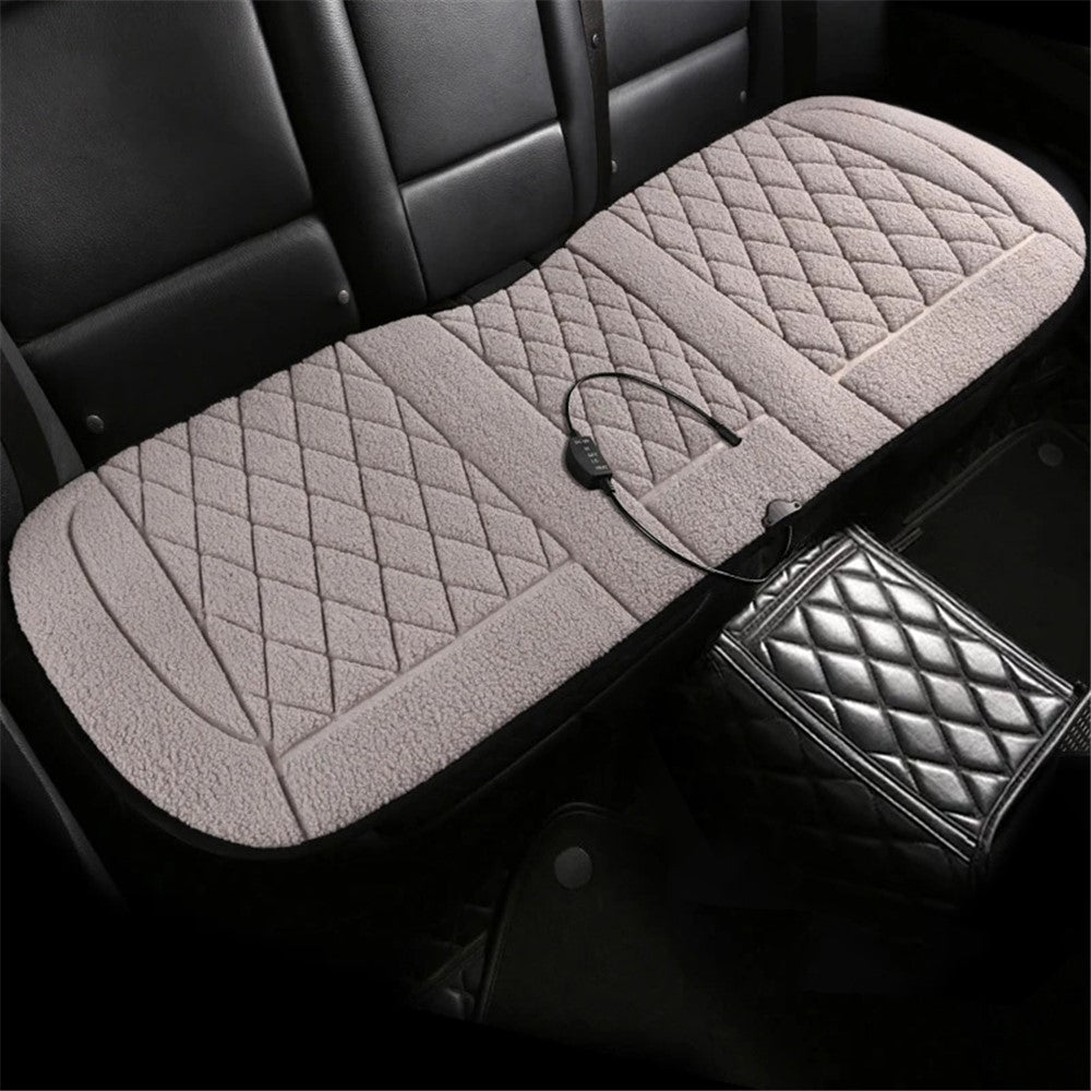 Rear Seat Cushion 12V Car Heated Protective Mat Pad Imitation Cashmere Back Seat Cover