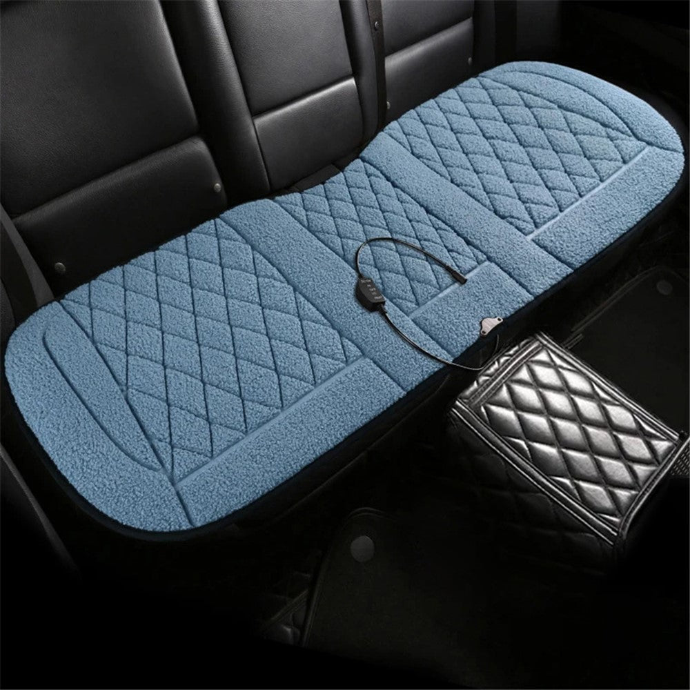Rear Seat Cushion 12V Car Heated Protective Mat Pad Imitation Cashmere Back Seat Cover