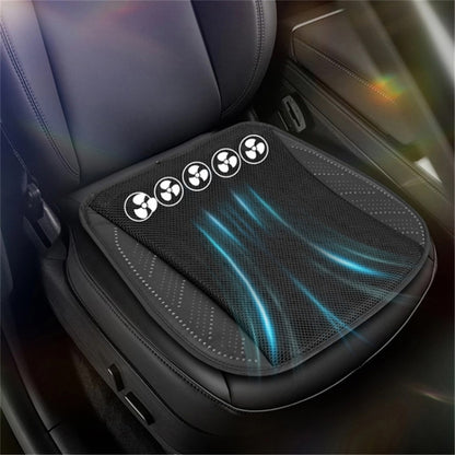 USB Powered Summer Breathable Car Seat Cushion Built-in 5 Fans Seat Cooling Mat