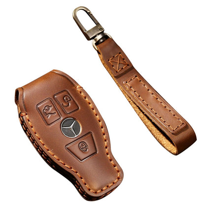 HALLMO C017 for E300L Car Cowhide Leather Key Protective Cover Anti-scratch Key Case