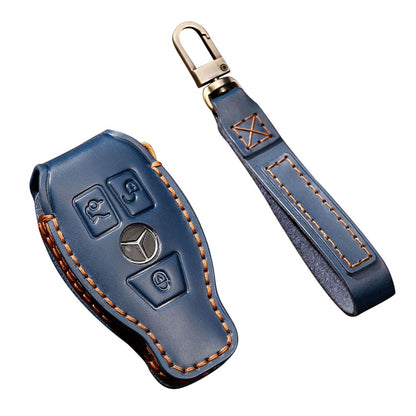 HALLMO C017 for E300L Car Cowhide Leather Key Protective Cover Anti-scratch Key Case