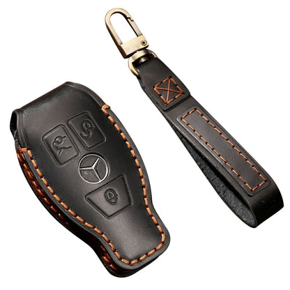 HALLMO C017 for E300L Car Cowhide Leather Key Protective Cover Anti-scratch Key Case