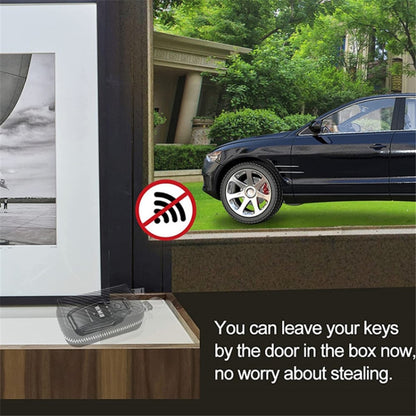 Carbon Fiber Leather Car Remote Key Protector RFID Signal Blocking Pouch Car Security Anti-Theft Bag