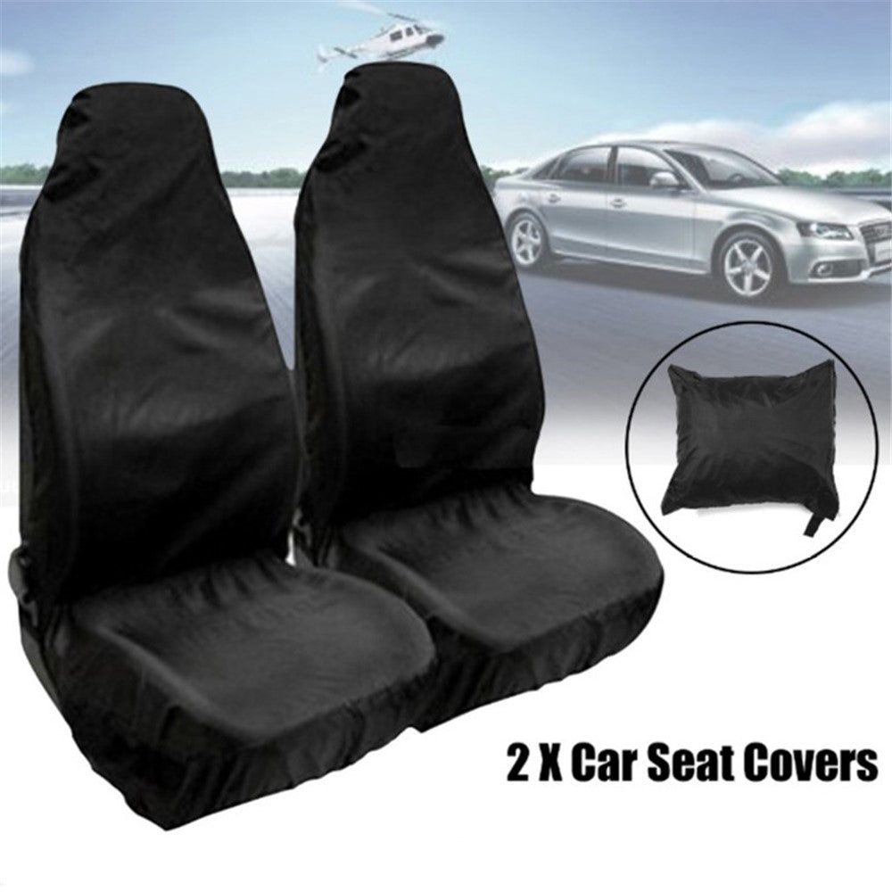 ZJ-784 2Pcs Car Front Seat Dust Cover Waterproof Polyester Seat Protector Sleeve