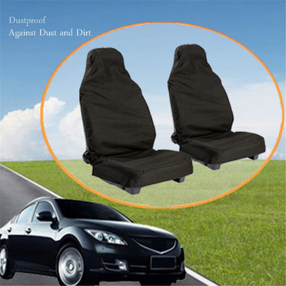 ZJ-784 2Pcs Car Front Seat Dust Cover Waterproof Polyester Seat Protector Sleeve
