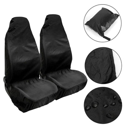 ZJ-784 2Pcs Car Front Seat Dust Cover Waterproof Polyester Seat Protector Sleeve