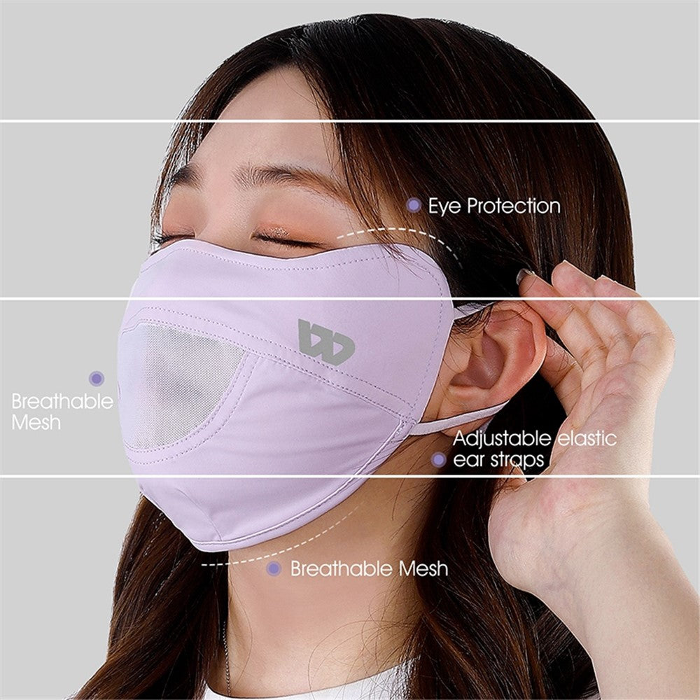 WEST BIKING YP0201330 UPF50+ Sunscreen Mask Anti UV Summer Ice Silk Eye Protection Breathable Face Mask