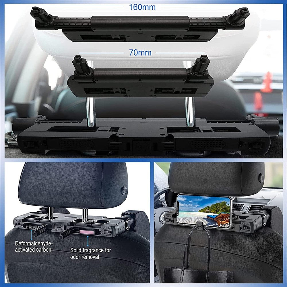 A05 Car Headrest Two Side Pillow Children Adult Car Seat Memory Foam Head Rest Cushion with Hook