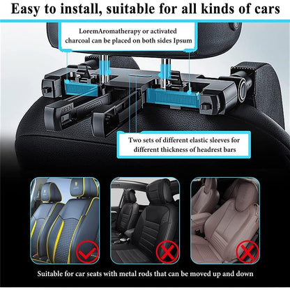 A05 Car Headrest Two Side Pillow Children Adult Car Seat Memory Foam Head Rest Cushion with Hook