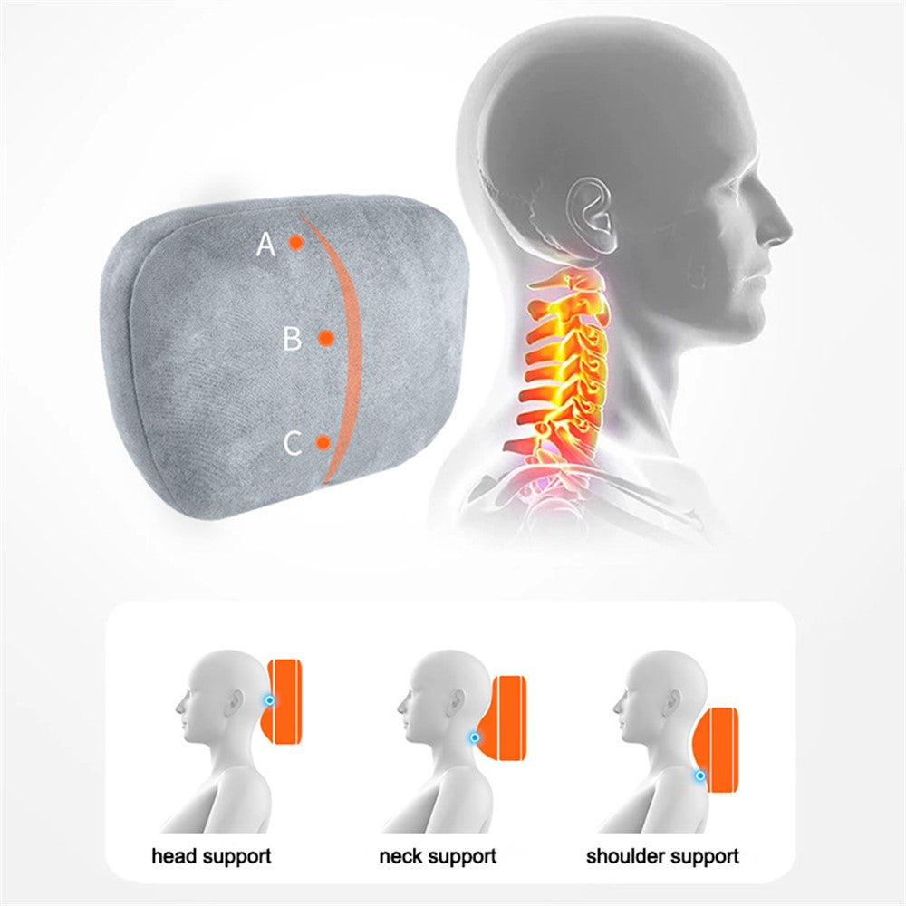 1152 Car Headrest Breathable Memory Foam Neck Pillow Head and Neck Support for Sleeping
