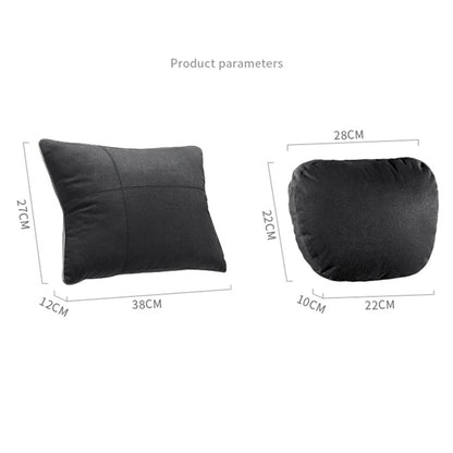 1152 Car Seat Waist Support Pillow Suede+Memory Foam Fatigue Relieve Lumbar Cushion