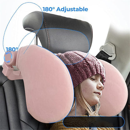 CARFU AC-410 Plush Headrest Pillow Cushion Adjustable Car Seat Sleep Side Support