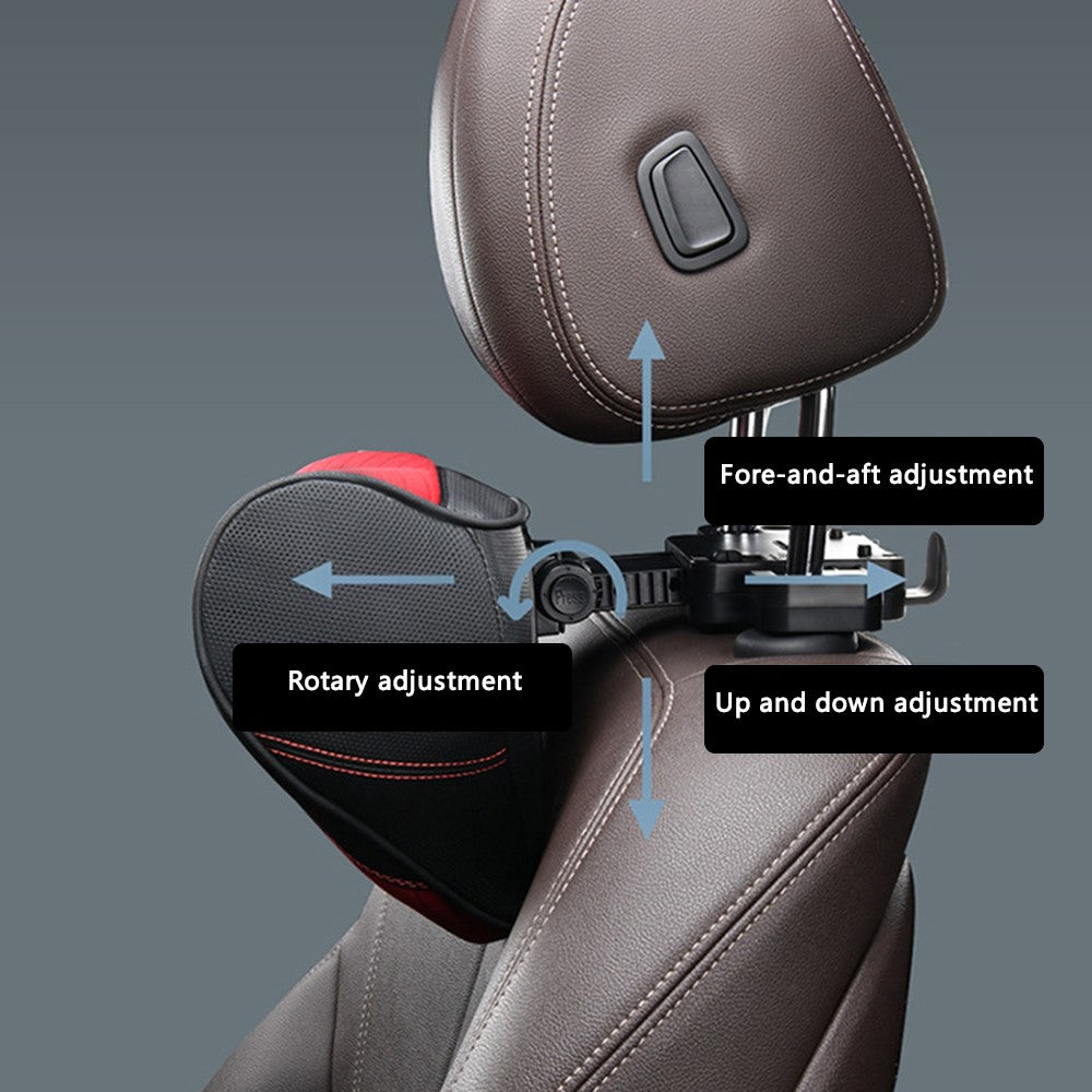 ZJ002 9D Automobile Seat Headrest Universal Adjustable Mechanical Headrest with Bracket