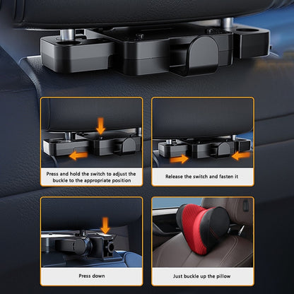 ZJ002 9D Automobile Seat Headrest Universal Adjustable Mechanical Headrest with Bracket