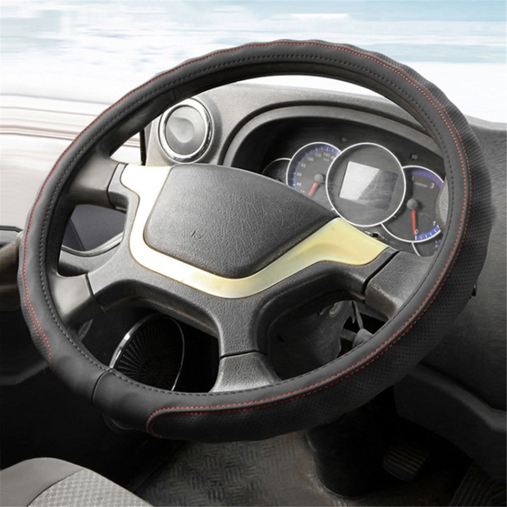 40CM Truck Steering Wheel Cover Anti-Slip Leather Sleeve Protector
