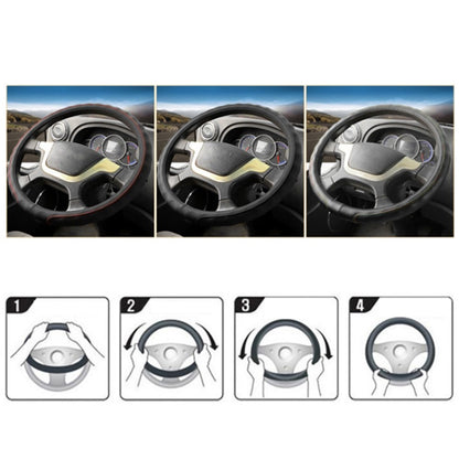40CM Truck Steering Wheel Cover Anti-Slip Leather Sleeve Protector